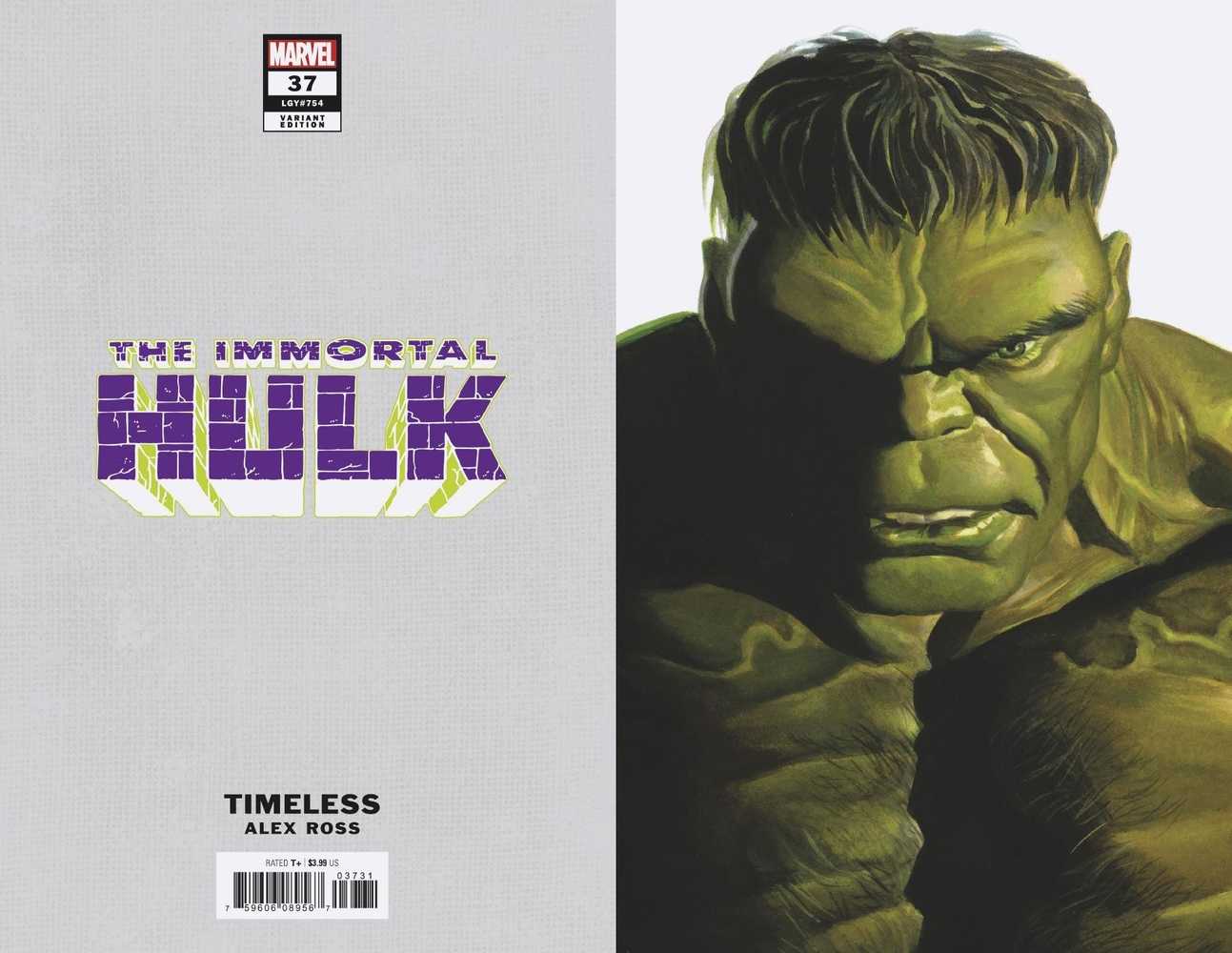 Immortal Hulk #37 Alex Ross Hulk Timeless Variant