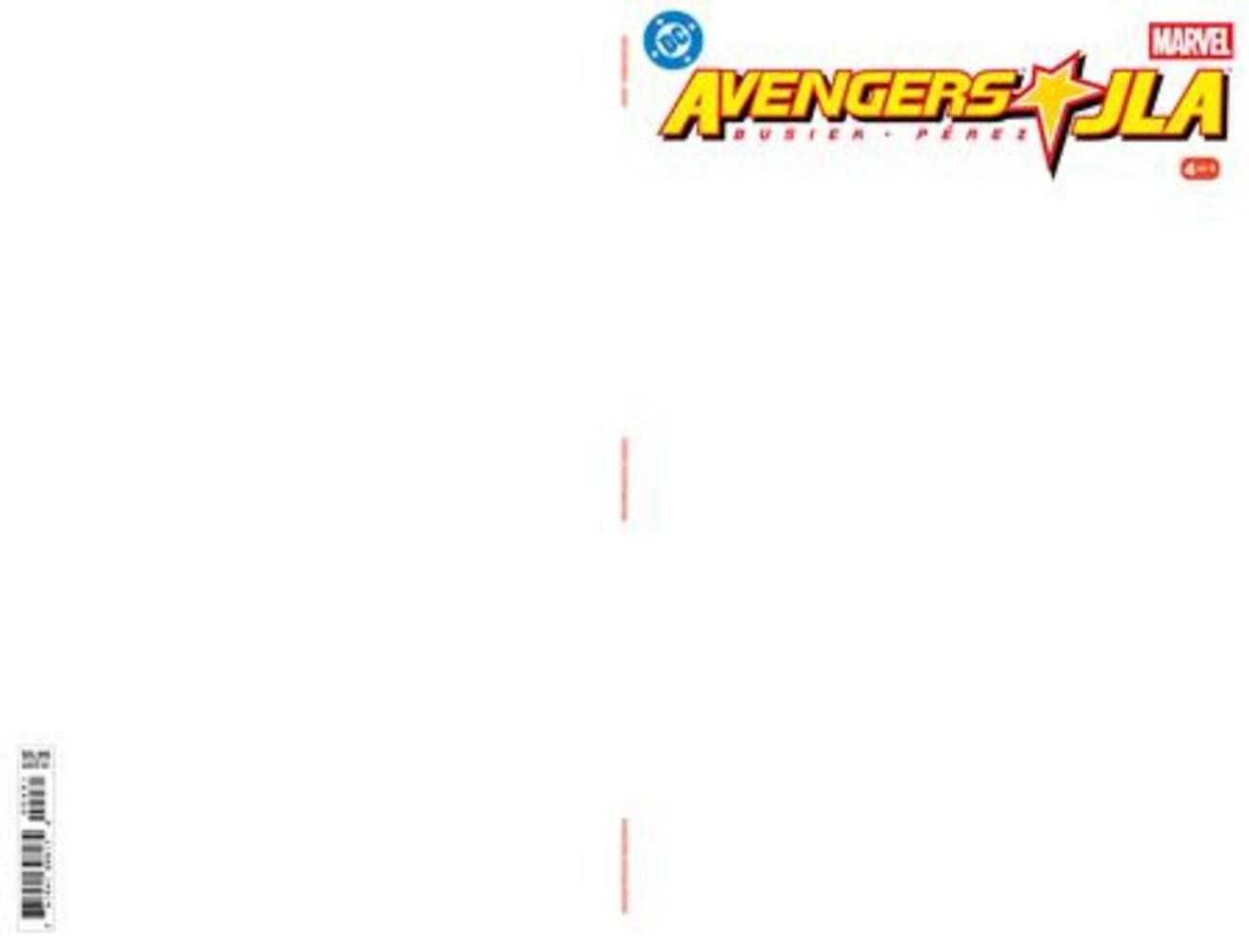 Avengers JLA #4 Facsimile Edition Cover C Blank Card Stock Variant