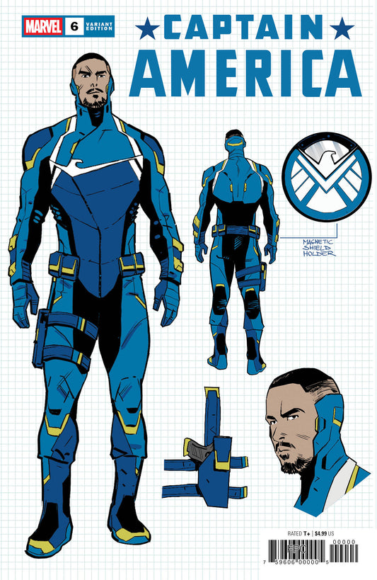 Captain America #6 Valerio Schiti Design Variant